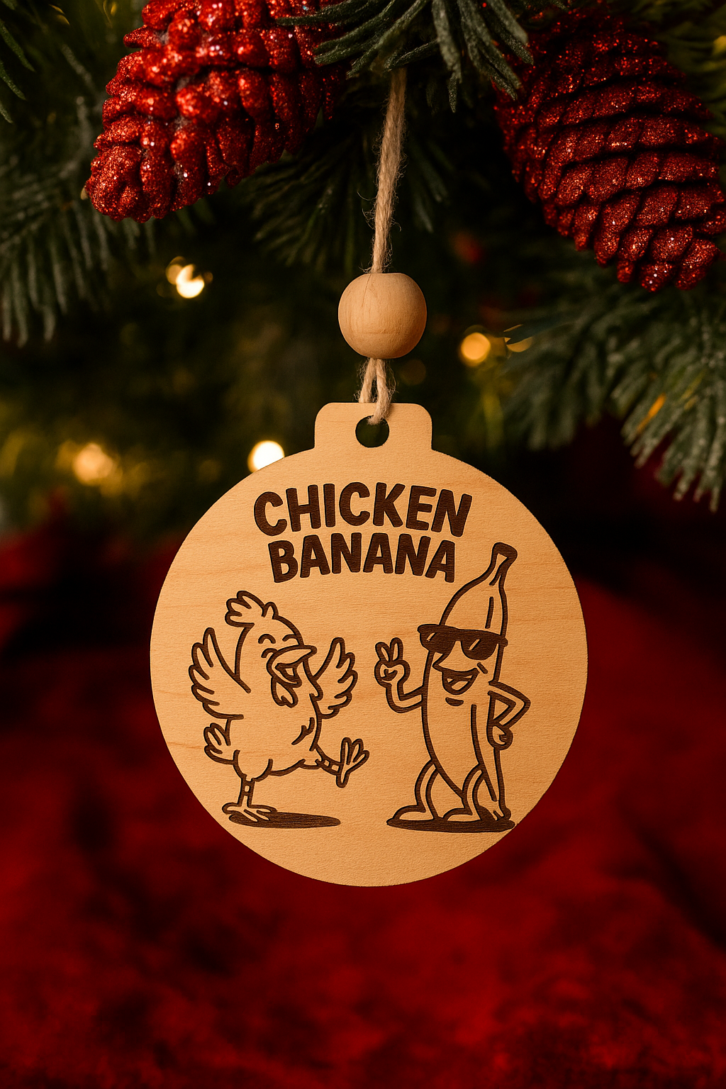 Christmas wood Ornaments (assorted)