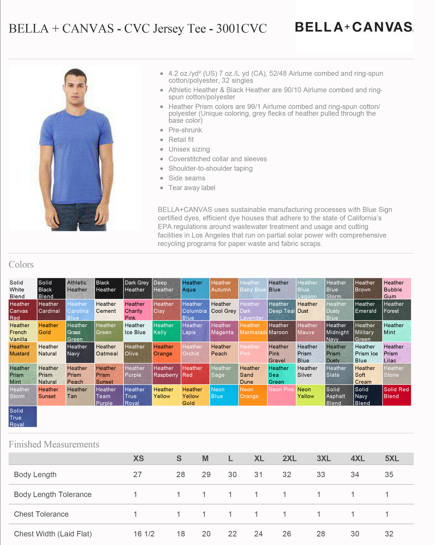 Men's / Unisex CVC Jersey Tee