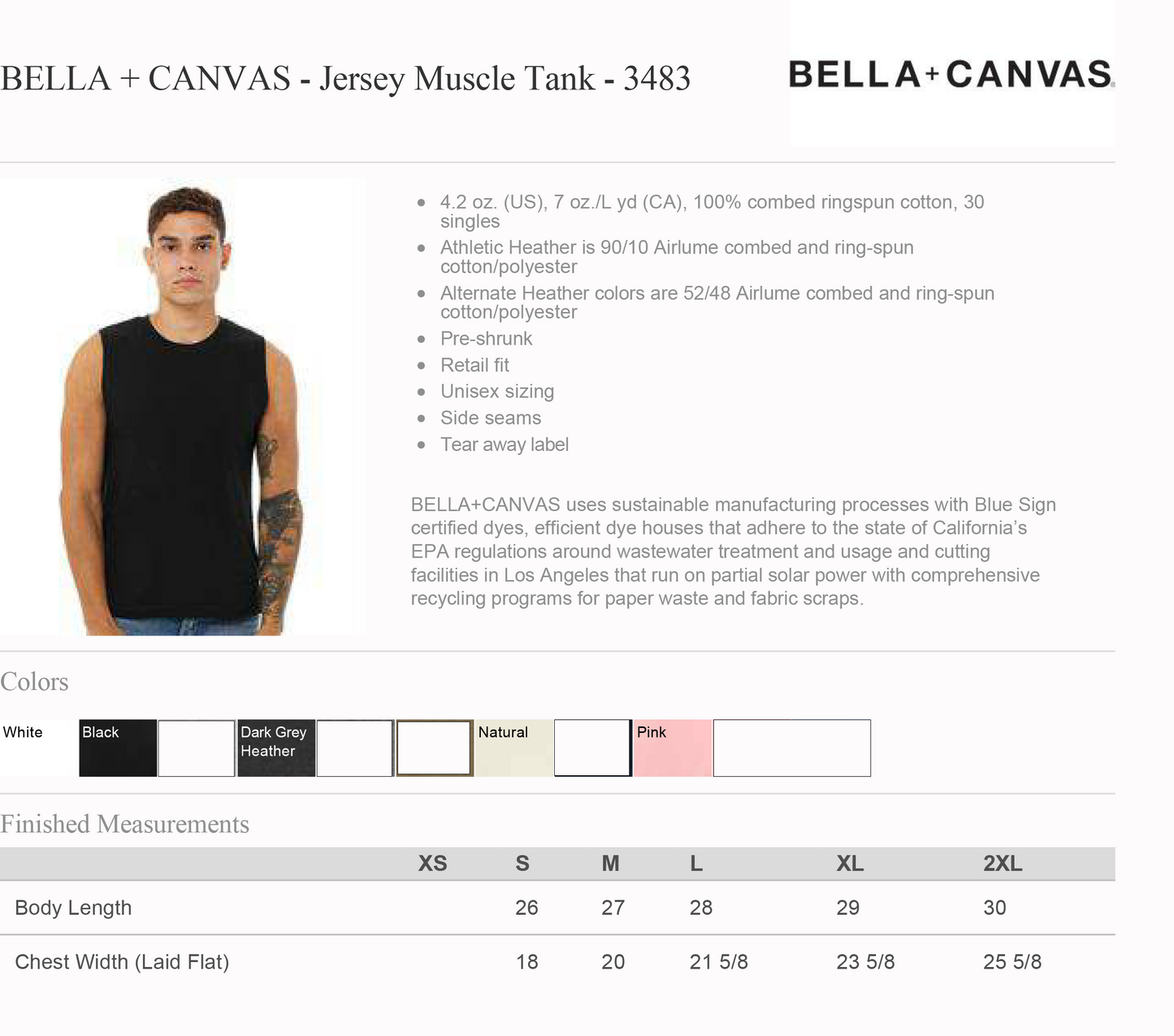 Men's / Unisex Jersey Muscle Tank