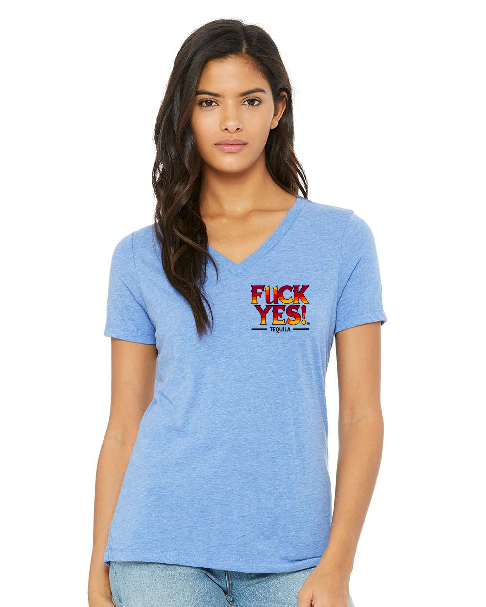 Women's Relaxed Triblend Short Sleeve V-Neck Tee