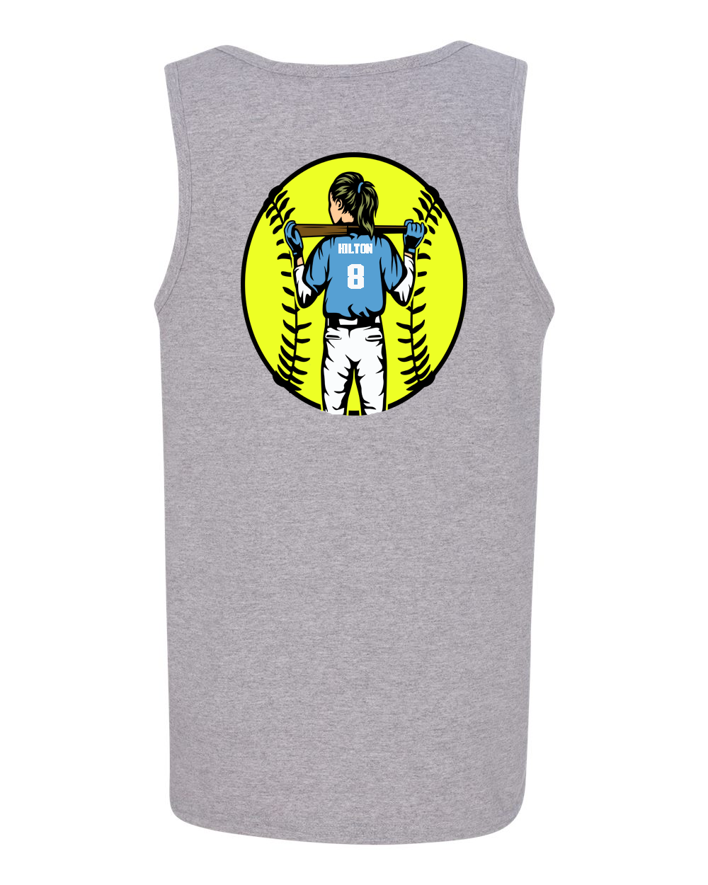 Pride logo with personalized Name (Adult & Youth Tanks)