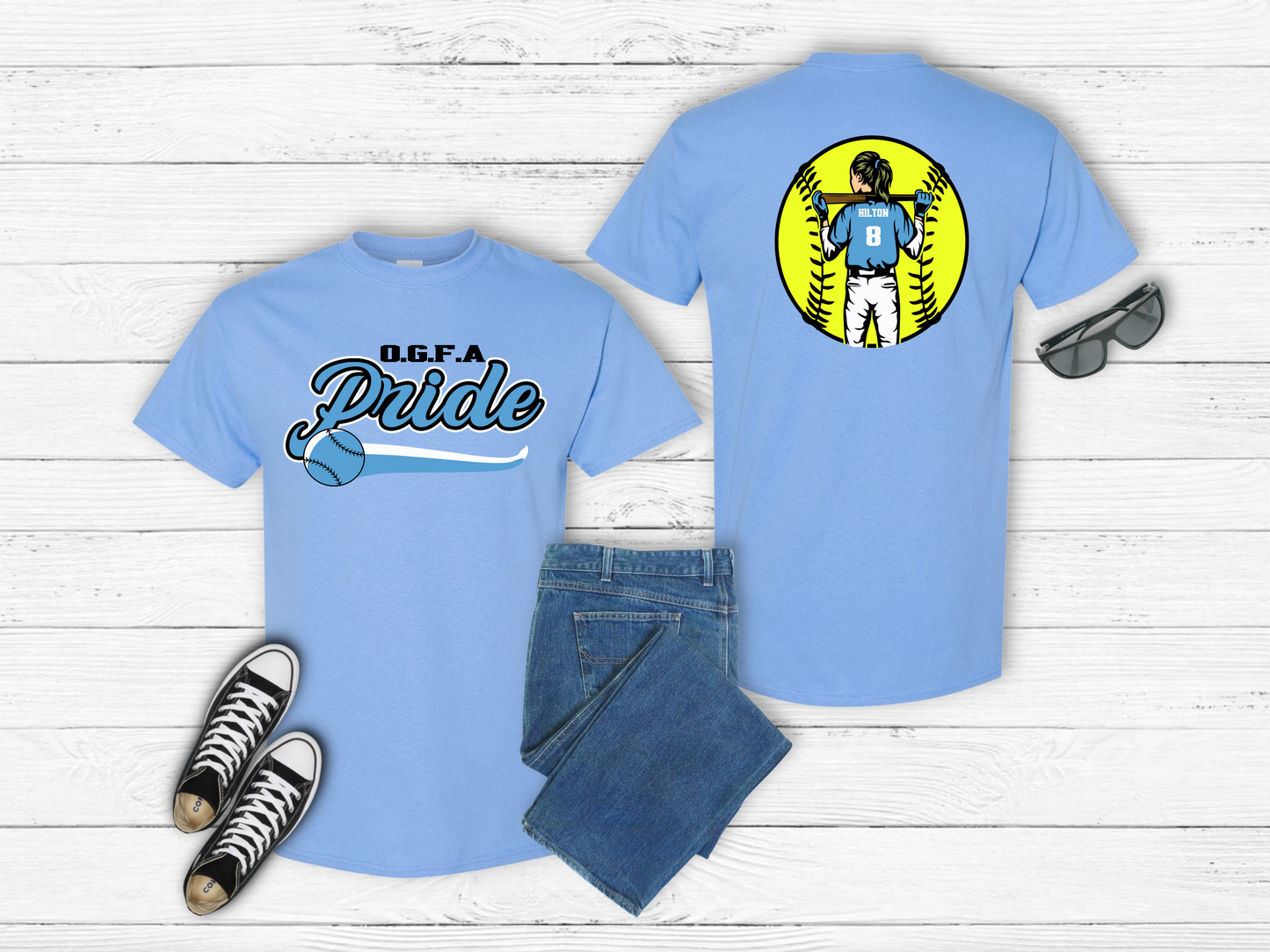 Pride logo with personalized Name (Adult Sizes)