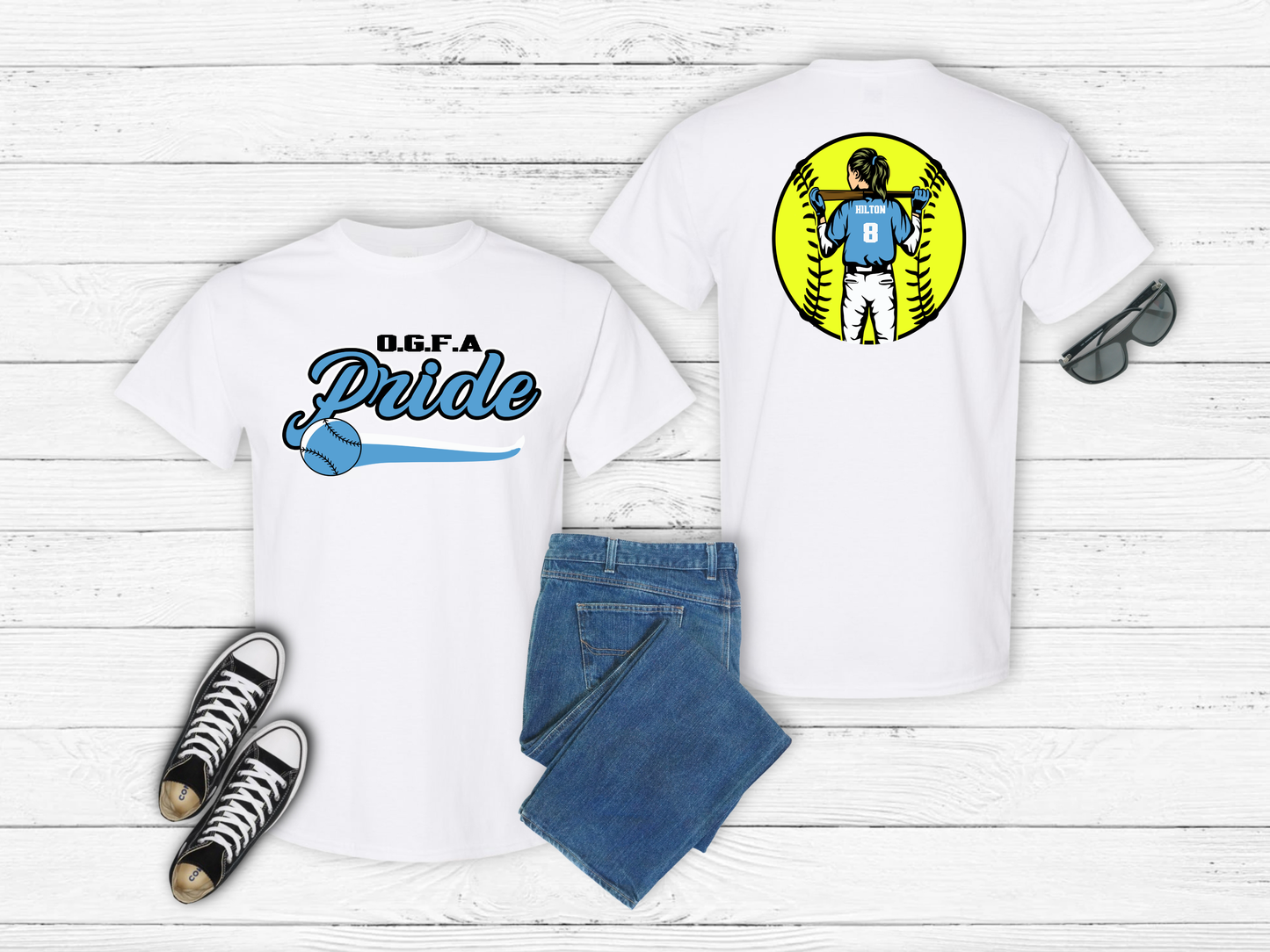 Pride logo with personalized Name (Adult Sizes)