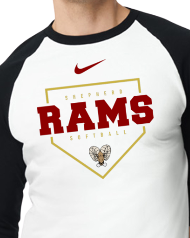 Shepherd Rams Softball (3/4 Sleeve)